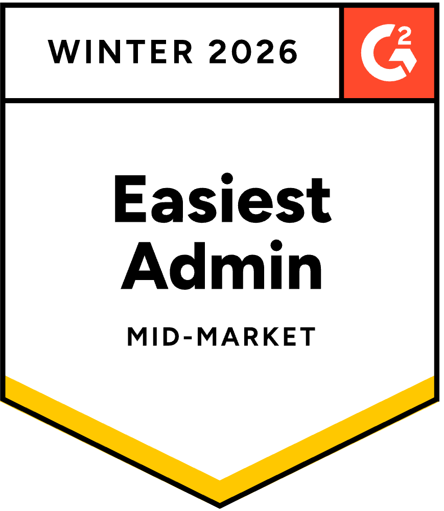 G2 Winter 2026 — Easiest Admin, Mid-Market